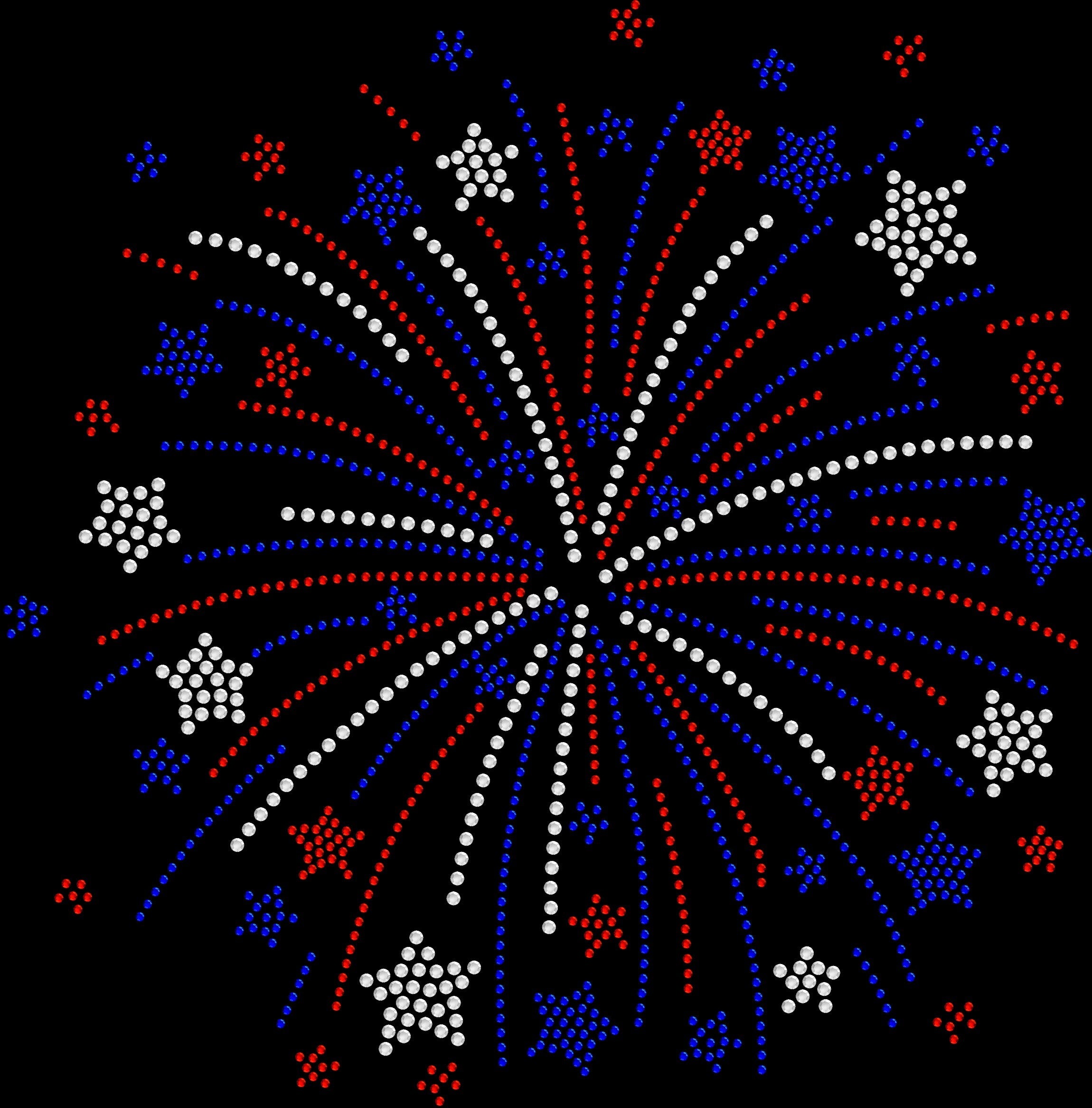 Firework and Stars - RHINESTONES